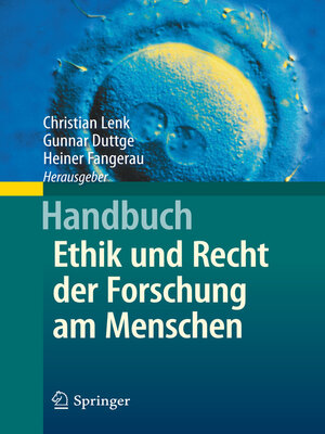 cover image of Handbuch Ethik und Recht der Forschung am Menschen